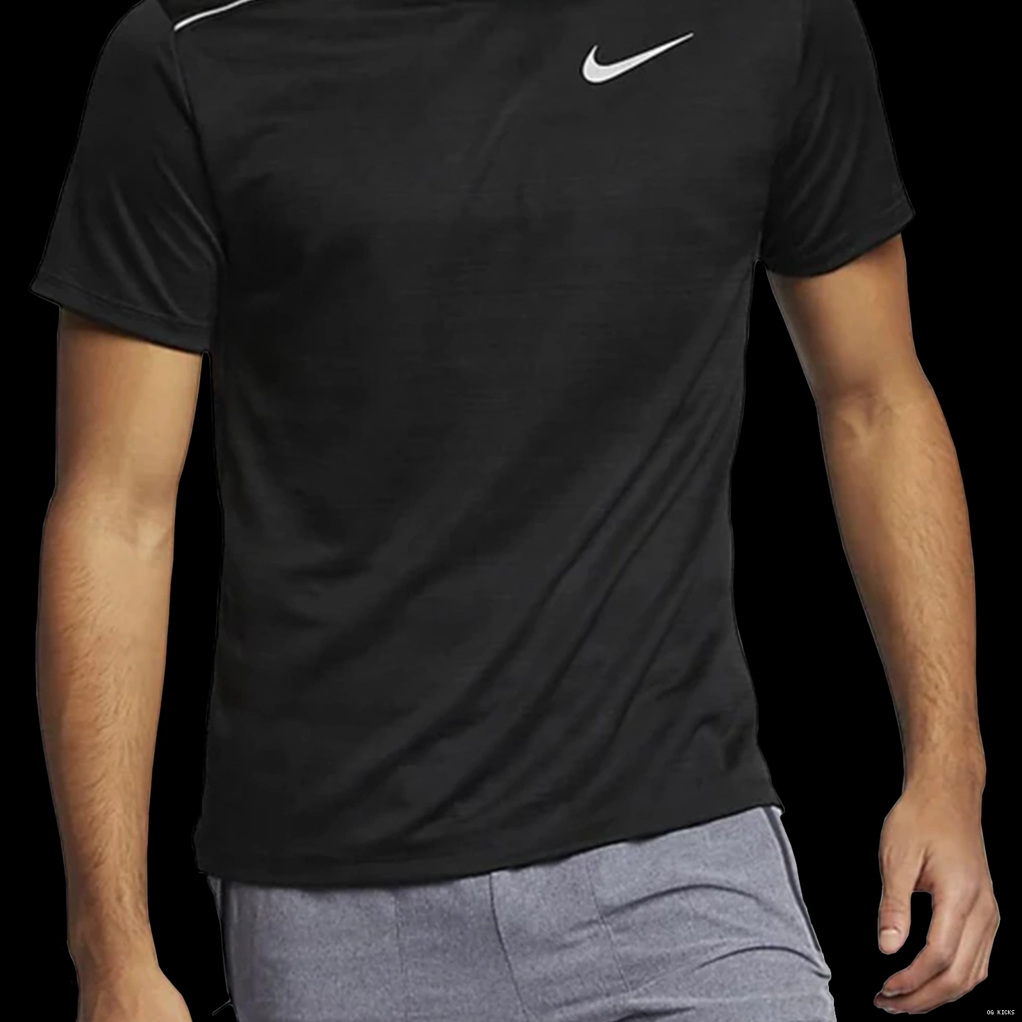 Nike T Shirt Miler Dri-Fit Black 1.0 0815